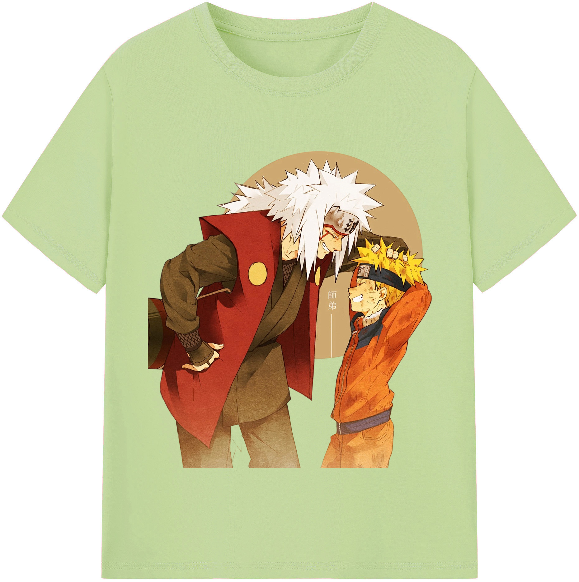 （画像用） NARUTO -ナルト- 自来也（じらいや） Jiraiya 綿100％半袖Tシャツ（フロントプリント）